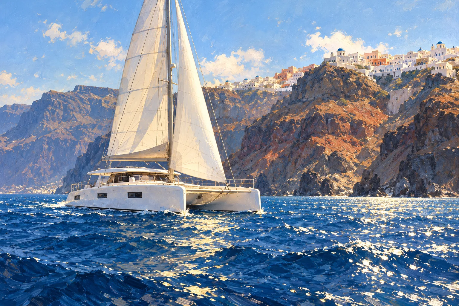 Out on the water — Santorini
