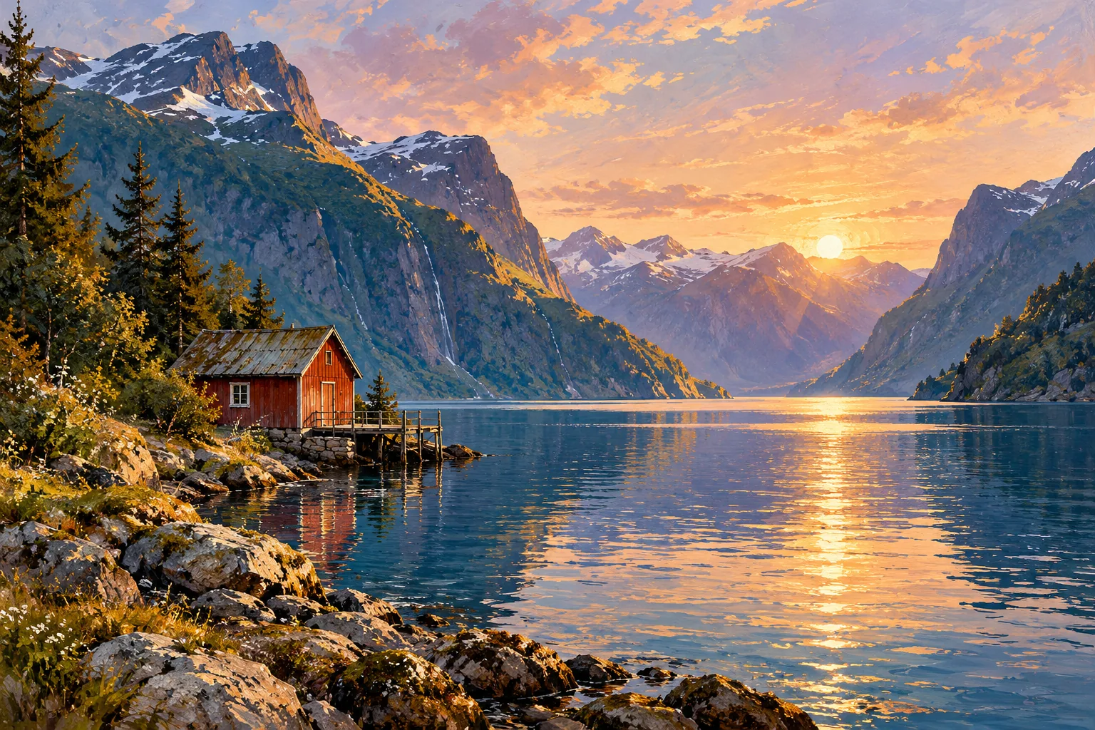 Midnight light — Norwegian Fjords