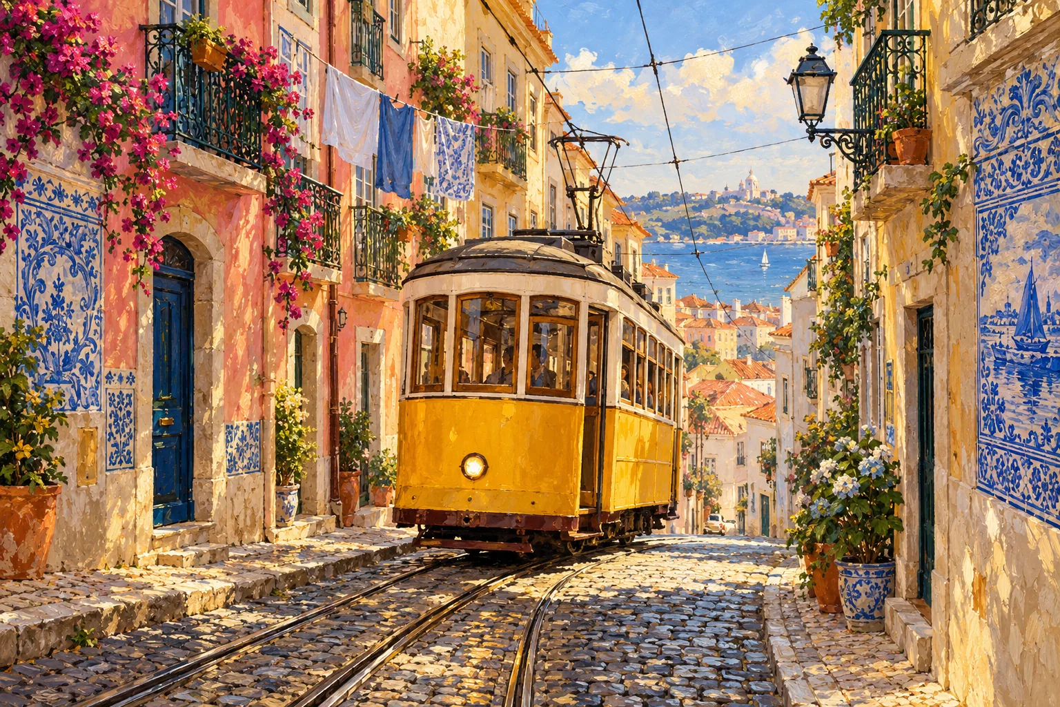 The trams — Lisbon